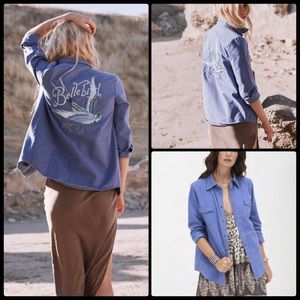 SPELL 🐦 Blue Belle Chambray Jacket NWT